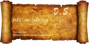 Dóda Sára névjegykártya